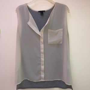 Forever 21 Sheer Front Blouse